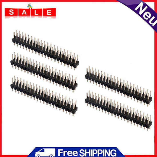 5pcs Dual Male Header 2.54mm 2x20pin Strip for Raspberry Pi ZERO GPIO