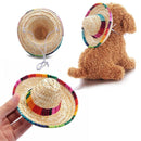 Costume Dog Supplies Sombrero Pet Straw Hat Pet Ornaments Mexican Straw Cap&