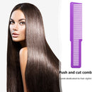 Hairdressing Carbon Anti-static Comb Wide Tooth Hair Clipper Comb (Purple) Newly