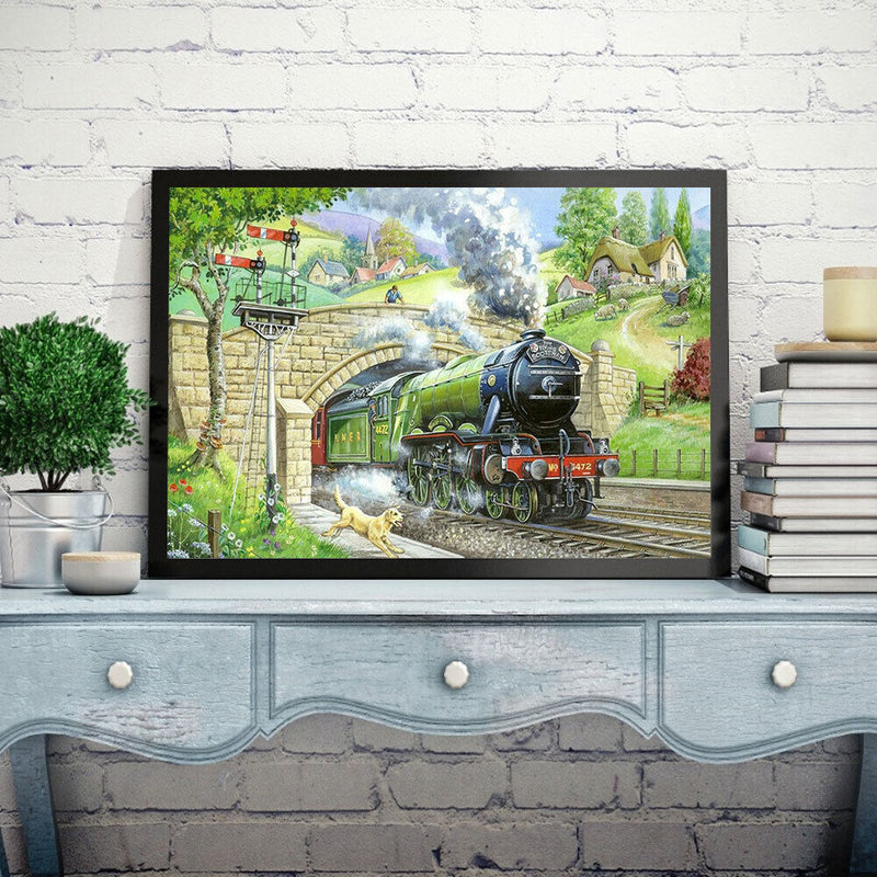 5D DIY Diamond Painting, Train Leaving the Tunnel, Kits, Full Round
