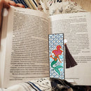 DIY Special Shaped Diamond Painting Leather Bookmark Tassel Fishtail Beauty Gift