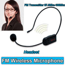 FM Wireless Microphone Headphones Megaphone Radio Mic for Speaker Teaching Meet
