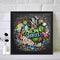 Abstract Word Full Round Drill Mosaic Wall Art Picture of Rhinestone Decoration