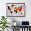 World Map Oil Painting By Numbers Canvas Wall Drawing Kits DIY Home Decor