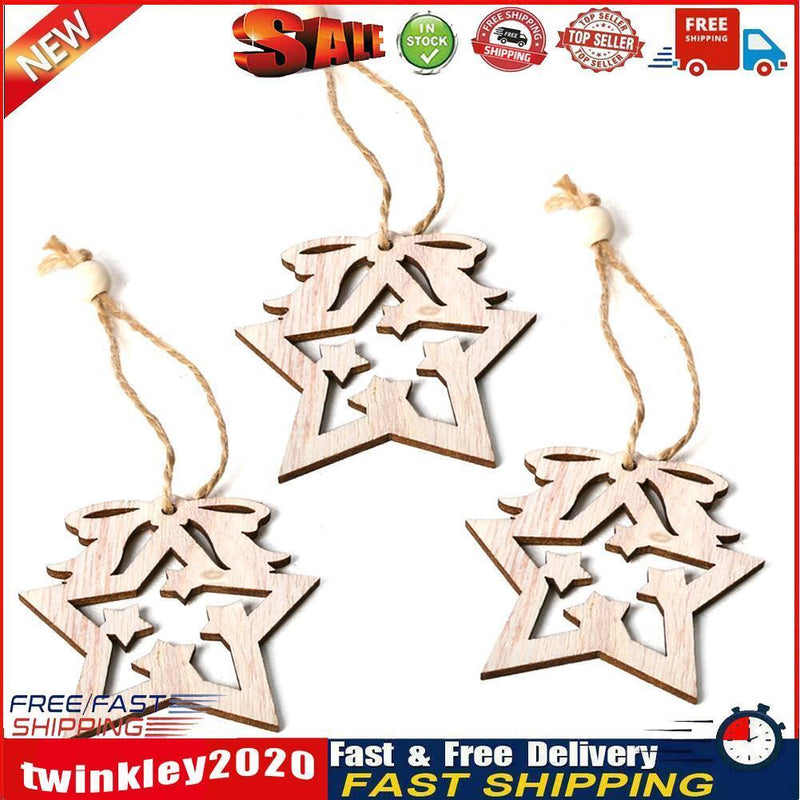 3pcs DIY Christmas Wooden Pendants Nordic Style Window Decor (JM01593) Newly