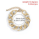 Bangle Twisted Hip Hop Fashion Bracelet Necklace Link Chain Cuban Chunky Chain