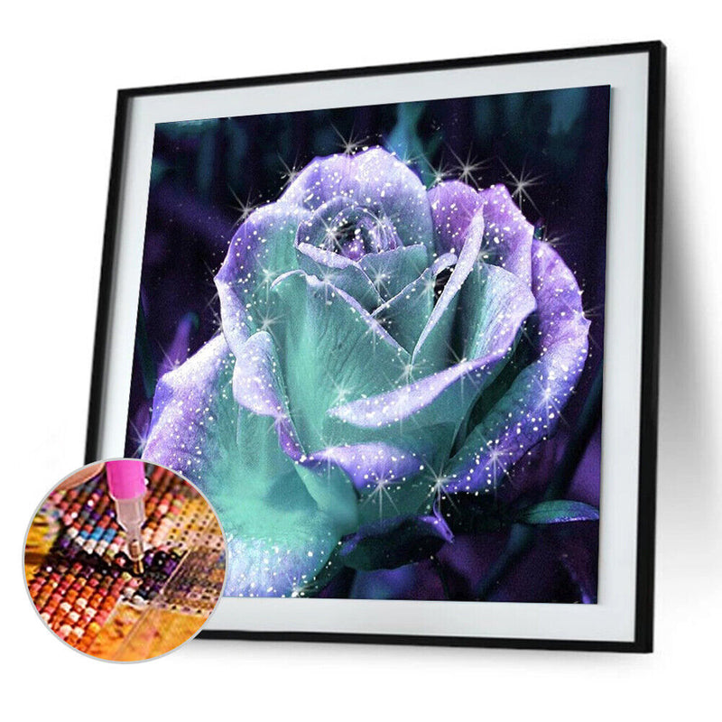 5D DIY Diamond Painting Full Square Drill Shinning Rose Wall Decor Rhinestone