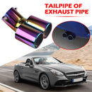 Bent Dual Exhaust Tip Bolt-on Straight Cut Tailpipe Tip 2.5 inch ID Inlet Newly