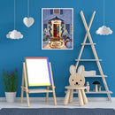 Diamond Painting Christmas Door Full Round Drill Picture of Rhinestone Draw