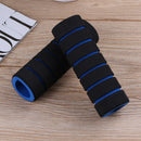 1 Pair Bike Bicycle Handle Bar Sponge Grip Cover Bar Grips Sleeve (Blue) Newly