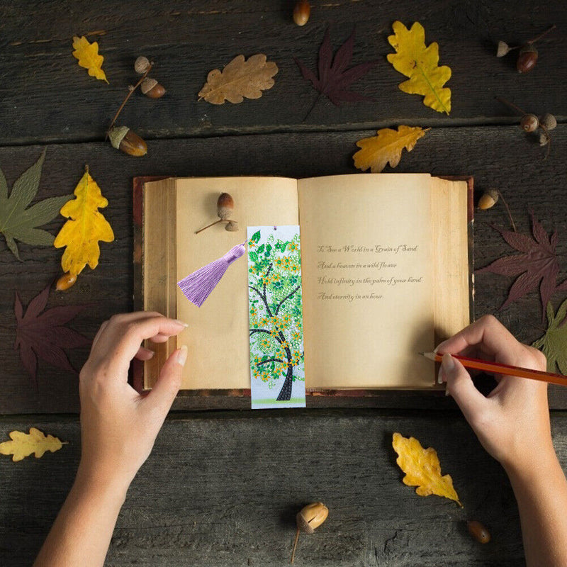 Special Shaped 5D DIY Cartoon Art Diamond Painting Bookmark (Tree - AA246) Newly