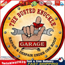 Busted Knuckle Garage Round Retro Metal Plate Tin Sign for Bar Club Cafe Newly