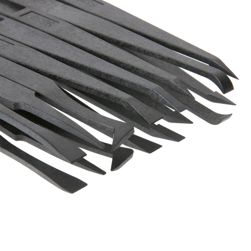 8pcs Portable Black Anti-static Plastic Tweezer Heat Resistant Repair Tool Newly