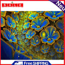 5D DIY Full Drill Round Shape Fluorescent Flower Rhinestone Diamond Drawing Kit