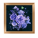 Rose 5D Diamond Painting Embroidery DIY Cross Stitch Home Decor Gift(Purple