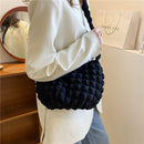 Women Zipper Lattice Clutch Female Luxury Trending Travel Small Top-handle Bag