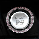 40mm/1.57in OD Car Auto Start Switch Button Decorative Diamond Ring(Pink)