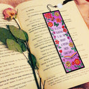 Leather Tassel Flowers Letter DIY Special Shaped Diamond Painting Bookmark Tab