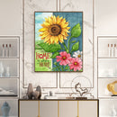 Letter Sunflower Oil Paint By Numbers Kit DIY Acrylic Painting Home Decoration