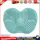 Silicone Makeup Brush Pen Cleaning Pad Suction Cup Scrubber Board (Green) Newly