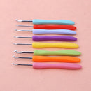 Soft Handle 8pcs Colorful Aluminium Crochet Hooks Knitting Needls Set Newly