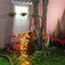LED Solar Kettle Light Wrought Iron Hollow Flower Water Can Fairy Lamp (B) Newly