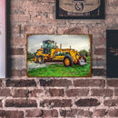 Tin Plates Wall Signs Retro Painting Excavator Metal Plate Poster for Bar Home