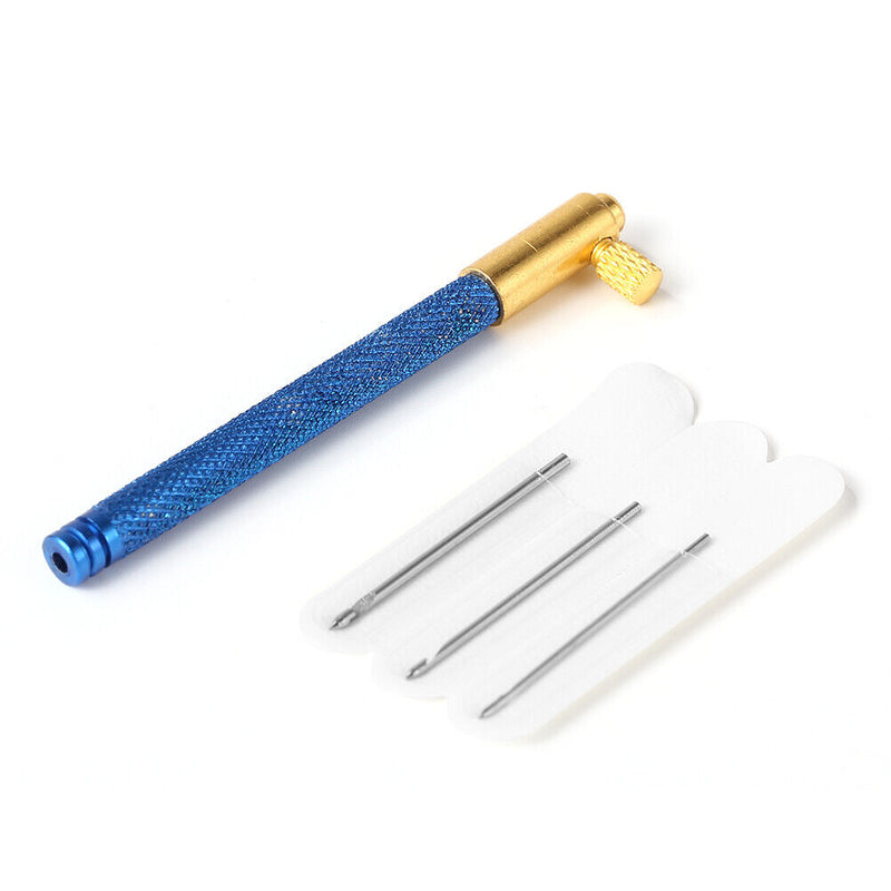 Embroidery Crochet Needle Anti-Rust Knitting Beaded Tools with Replaceable He