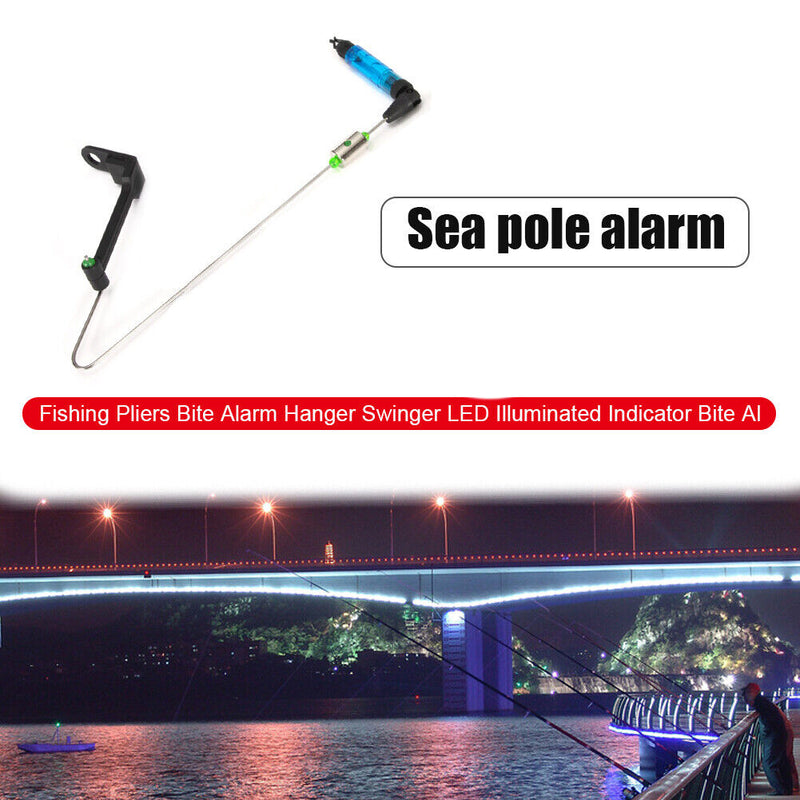 Fishing Wobbler Chain Hanger LED Fishing Bite Alarm Indicator Night Fish Tack