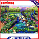 Full Round Diamond Painting Flowers and Peacocks Rhinestone Mosaic Home Wall Art