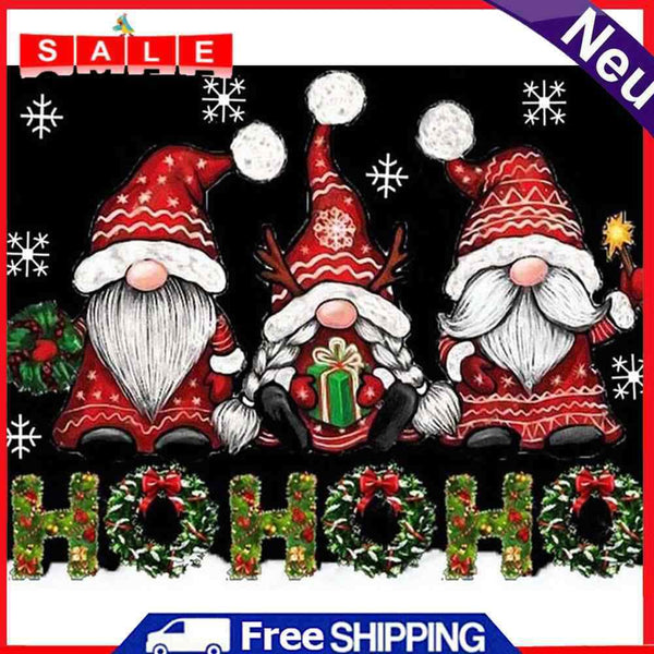 Christmas Gnomes Oil Paint By Numbers Kits Canvas DIY Home Decoration No Frame