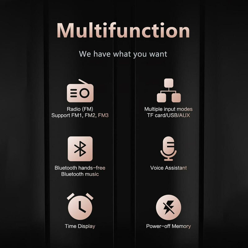 1Din Car Radio Stereo Bluetooth FM Audio Head Unit Player MP3/USB/SD/AUX In-Dash