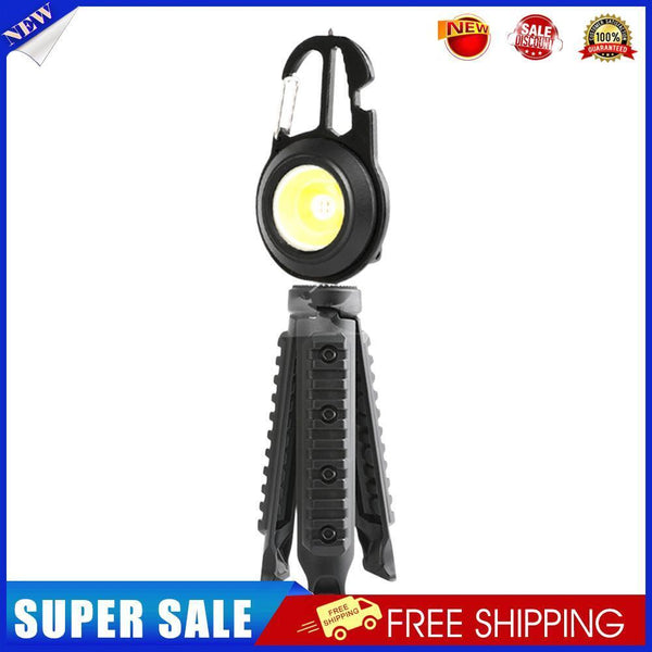 Mini LED COB Keychain Flashlight Emergency Work Light Corkscrew+ Tripod (B)