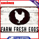 Farm Fresh Eggs Cat Metal Retro Tin Sign Poster Wall Art Home Decor Accessories