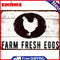 Farm Fresh Eggs Cat Metal Retro Tin Sign Poster Wall Art Home Decor Accessories