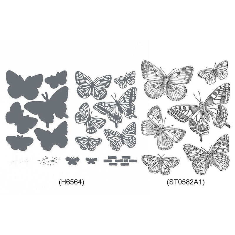 Butterfly Paper Cut Dies Clear Silicone Transparent Animal Seal Stamping Mold