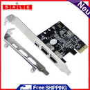 PCI-E 1X 1394 DV Video Capture Adapter 6 Pin to 4 Pin 3 Port Firewire Converter