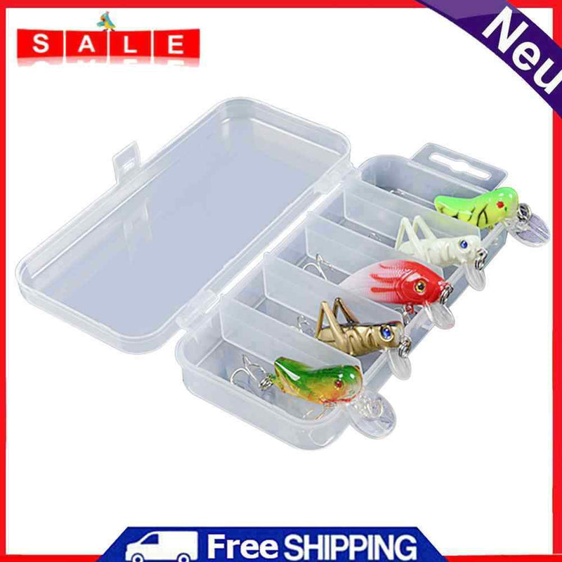5pcs Topwater Minnow Bionic Fishing Lures Crankbait Artificial Wobbler Hard Bait