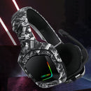 ONIKUMA K20 3.5mm Wired RGB LED Headphone for PC Phone PS4 (Camo White) Newly