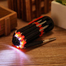 8 in 1 Screwdriver with LED Torch Flash light Multi-functional Repair Tools,`