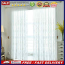 Embroidery Flower Screen Yarn Window Curtains Bedroom Voile Curtain(White)