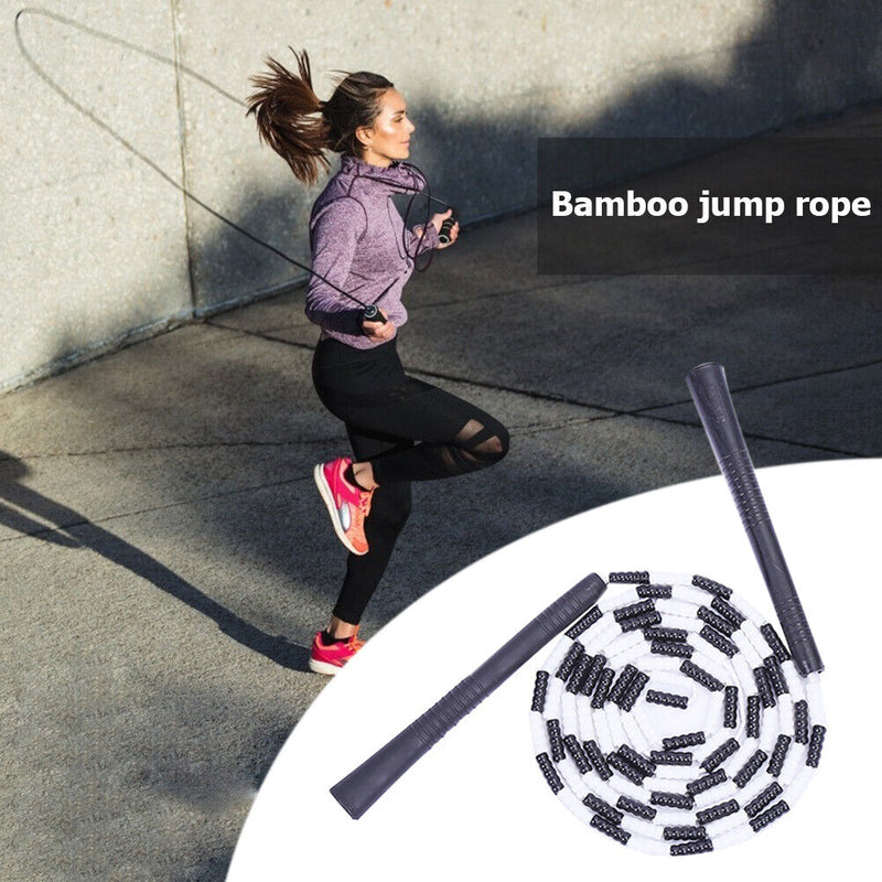 2.7m Bamboo Jump Rope Kids Non-slip Hard Bead Skipping Rope Children Exercise