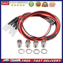 4pcs 5mm Red LED Lights Kits for 1/12 1/18 1/10 1/8 Axial Scx10 Traxxas RC