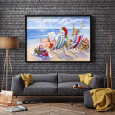 Diamond Painting Santa at the Beach Full Round Drill Rhinestone Picture