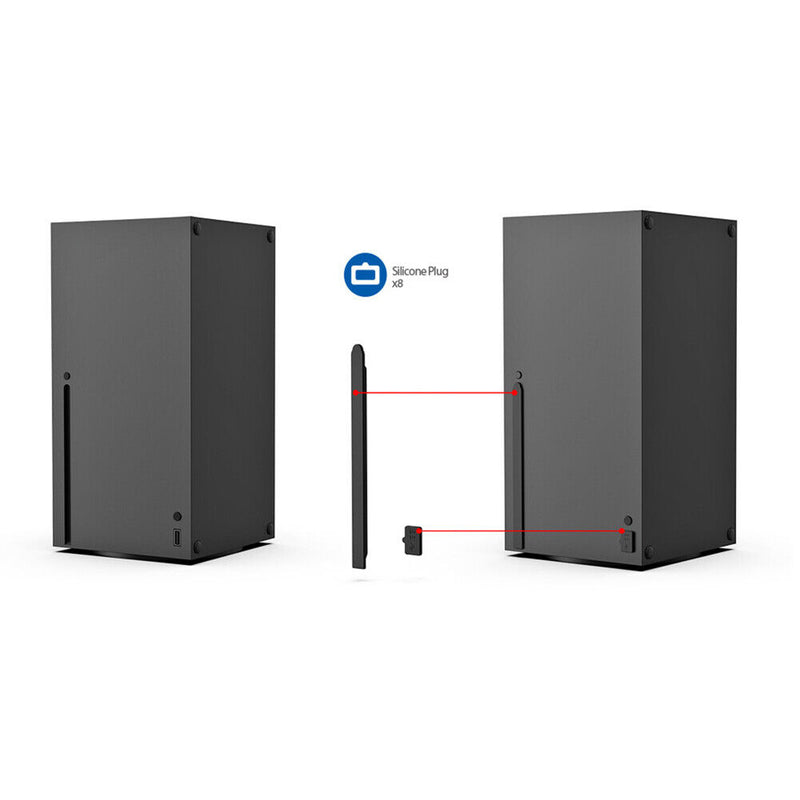 12pcs Game Console Dust Cover Dustproof Suit for Xbox Series X Dust Plug Net Kit