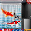 Fish Print Shower Curtains Polyester Waterproof Bathroom Home Decor 180x180