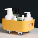 4pcs Storage Box Wheel Roller Sticky Organiser Rack Rolling Wheel (Blue) Newly