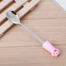 Stainless Steel Spoon with Silicone Handle Milk Coffee Ice TL