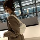 Female Fluffy Fashion Pure Color Shoulder Bag Mini Mobile Phone Underarm Bag