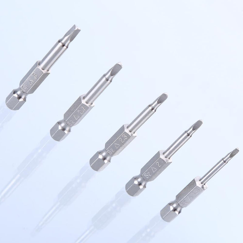 5pcs Triangular Screw Bits Magnetic Electric Screwdriver Bits Hand Tool Set